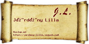 Járdány Lilla névjegykártya